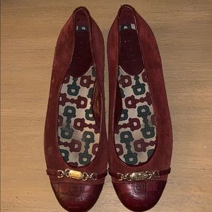 GUCCI SLIP ON LOW HEEL SUEDE LEATHER SIZE 6.5